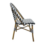 Bolero Parisian Style Wicker Side Chair Black (Box 2)
