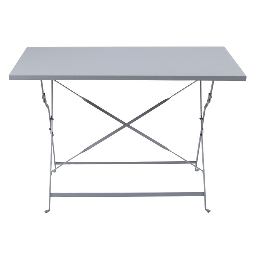 Bolero Grey Pavement Style Folding Table - 1100x700mm
