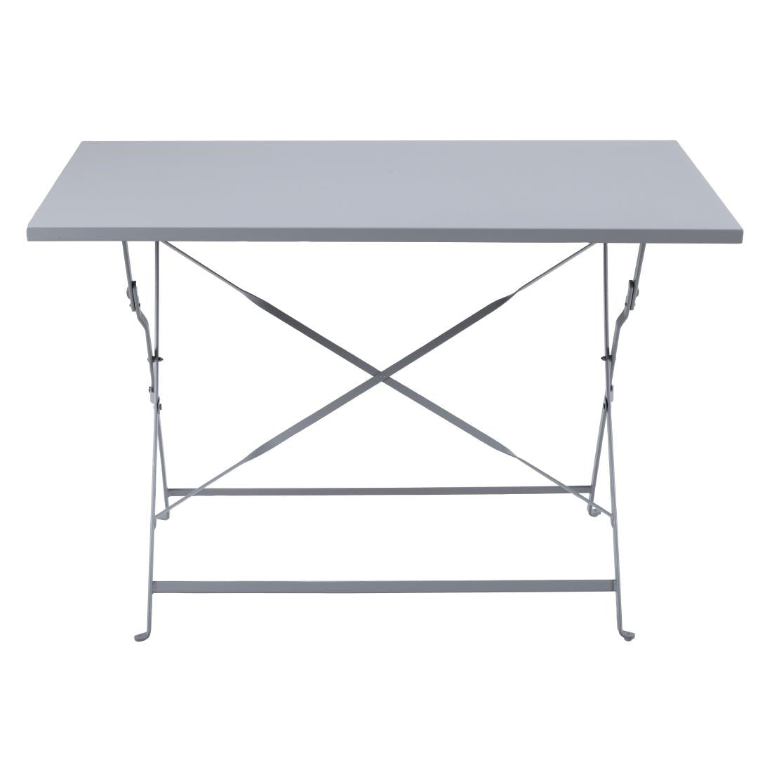 Bolero Grey Pavement Style Folding Table - 1100x700mm