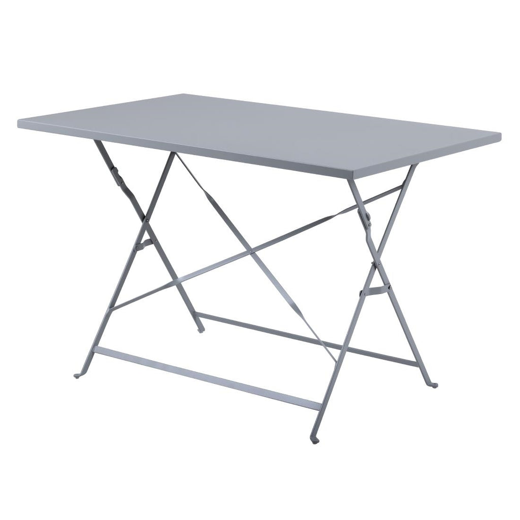 Bolero Grey Pavement Style Folding Table - 1100x700mm