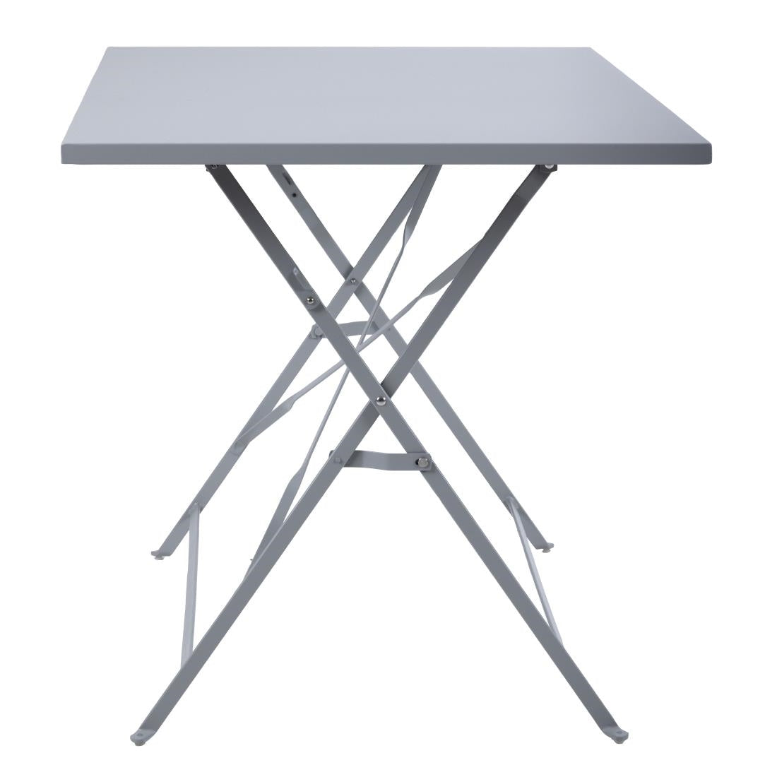 Bolero Grey Pavement Style Folding Table - 1100x700mm