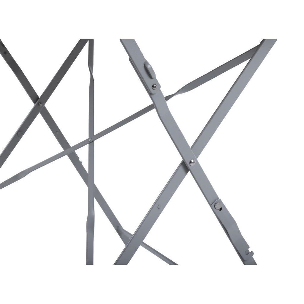 Bolero Grey Pavement Style Folding Table - 1100x700mm