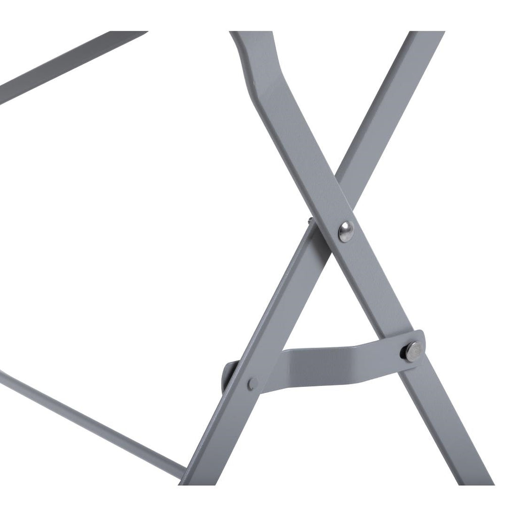 Bolero Grey Pavement Style Folding Table - 1100x700mm