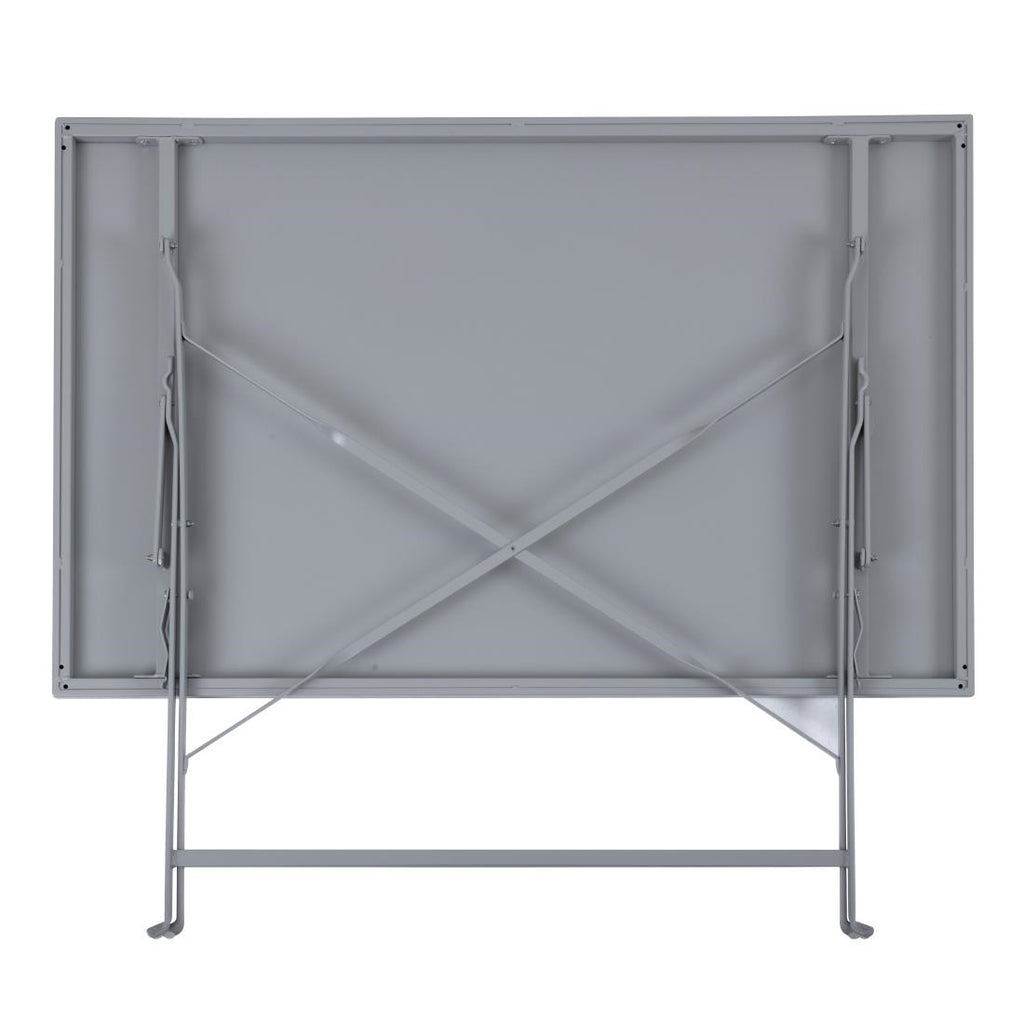 Bolero Grey Pavement Style Folding Table - 1100x700mm