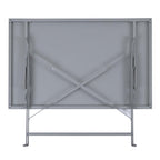Bolero Grey Pavement Style Folding Table - 1100x700mm