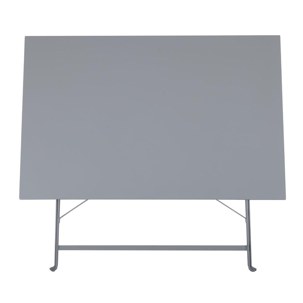Bolero Grey Pavement Style Folding Table - 1100x700mm