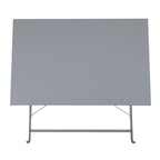 Bolero Grey Pavement Style Folding Table - 1100x700mm