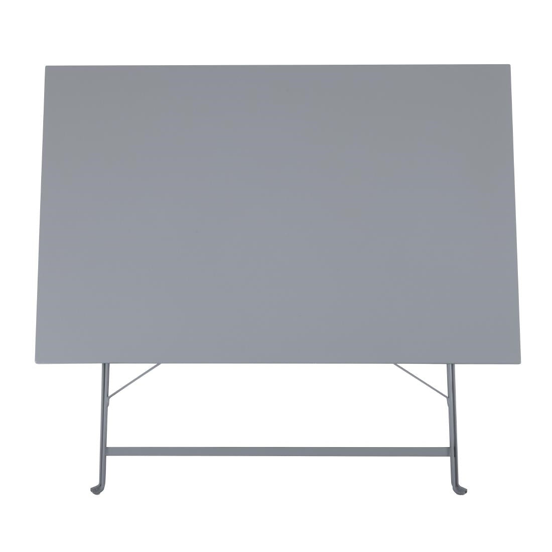 Bolero Grey Pavement Style Folding Table - 1100x700mm