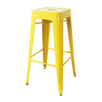 Bolero Bistro Yellow Steel High Stool (Pack 4)