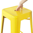 Bolero Bistro Yellow Steel High Stool (Pack 4)