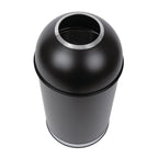 Bolero Steel Bullet Bin with Open Lid (Black) - 40Ltr