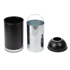 Bolero Steel Bullet Bin with Open Lid (Black) - 40Ltr