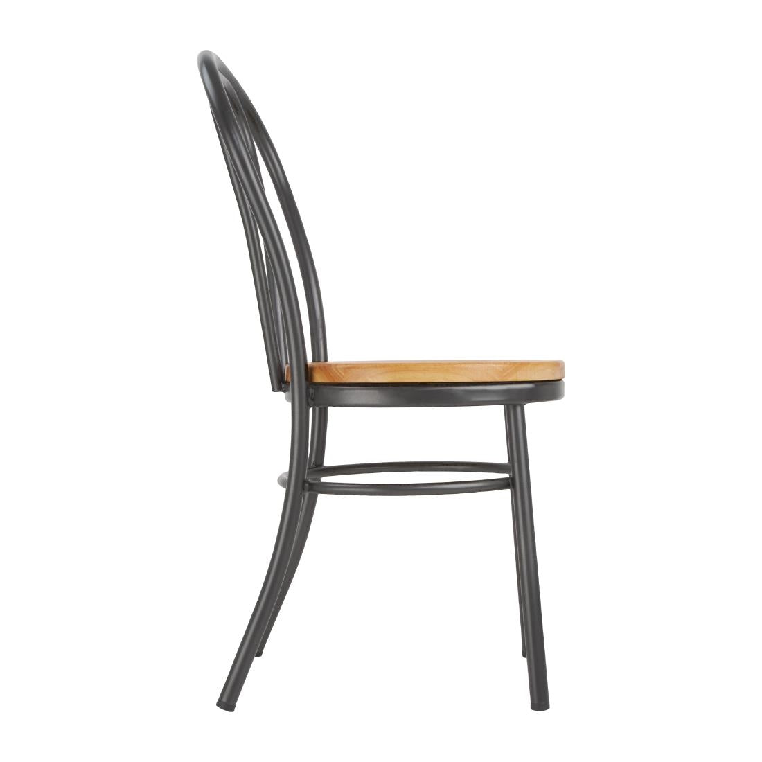 Bolero Clarisse Side Chair Metallic Grey (Box 2)
