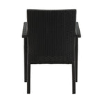 Bolero Wicker Arm Chair Charcoal (Pack 4)