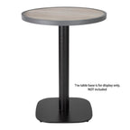 Bolero Wood Grain Effect Outdoor Fibre Glass Table Top Grey Trim Round - 580mm