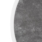 Bolero Dark Stone Effect Outdoor Fibre Glass Table Top White Trim Round - 580mm