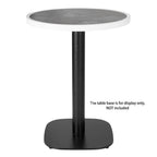Bolero Dark Stone Effect Outdoor Fibre Glass Table Top White Trim Round - 580mm