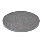 Bolero Black Brushed Mix Outdoor Fibre Glass Table Top Square Grey Trim Rnd580mm