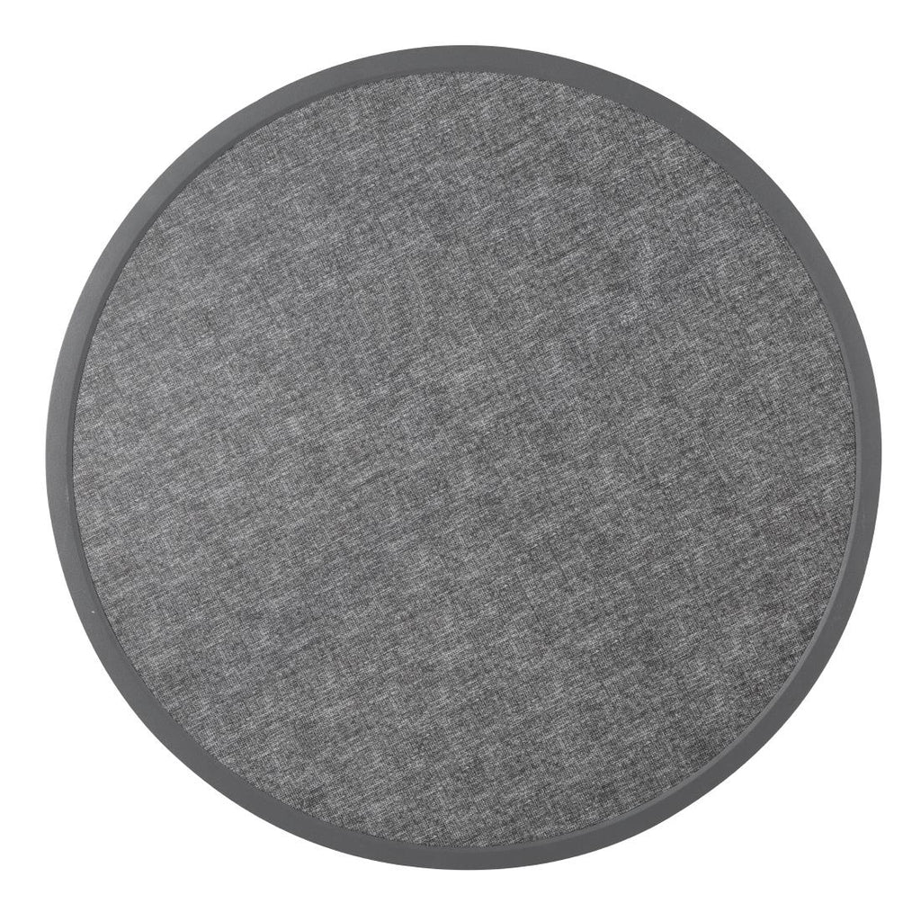 Bolero Black Brushed Mix Outdoor Fibre Glass Table Top Square Grey Trim Rnd580mm