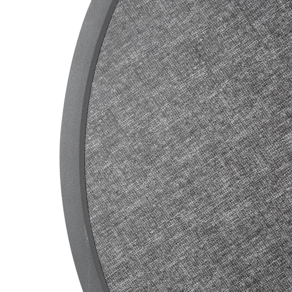 Bolero Black Brushed Mix Outdoor Fibre Glass Table Top Square Grey Trim Rnd580mm
