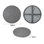 Bolero Black Brushed Mix Outdoor Fibre Glass Table Top Square Grey Trim Rnd580mm