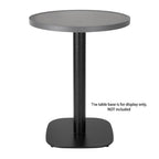 Bolero Black Brushed Mix Outdoor Fibre Glass Table Top Square Grey Trim Rnd580mm