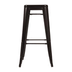 Bolero Black Steel Bistro High Stool (Pack 4)
