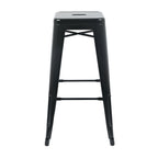 Bolero Black Steel Bistro High Stool (Pack 4)