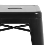 Bolero Black Steel Bistro High Stool (Pack 4)