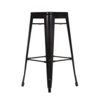 Bolero Black Steel Bistro High Stool (Pack 4)