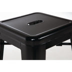 Bolero Black Steel Bistro High Stool (Pack 4)