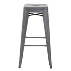 Bolero Gun Metal Grey Steel Bistro High Stool (Pack 4)