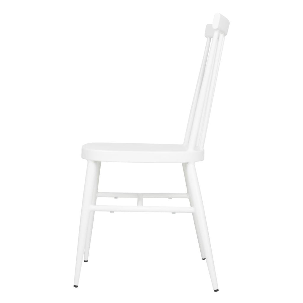 Bolero Windsor Aluminium Chairs White (Set 4)