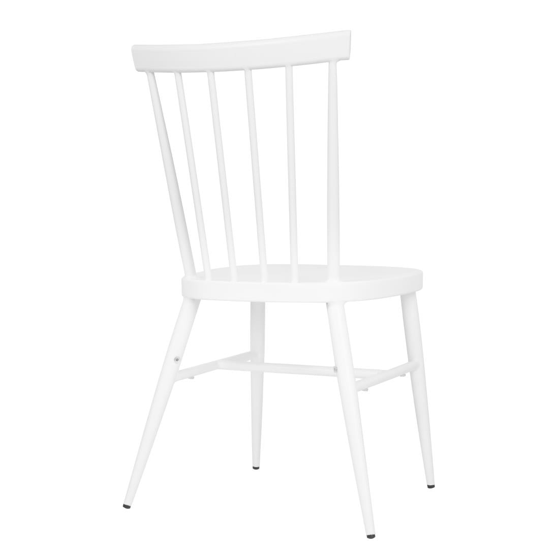 Bolero Windsor Aluminium Chairs White (Set 4)