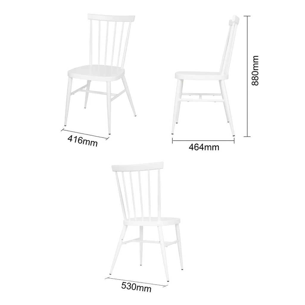 Bolero Windsor Aluminium Chairs White (Set 4)
