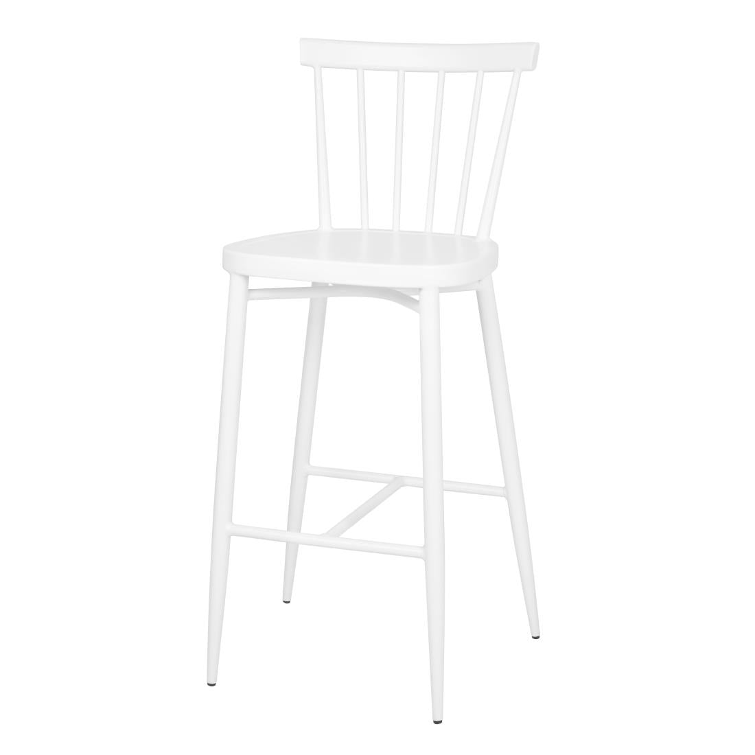 Bolero Windsor Aluminium Stools White (Set 2)