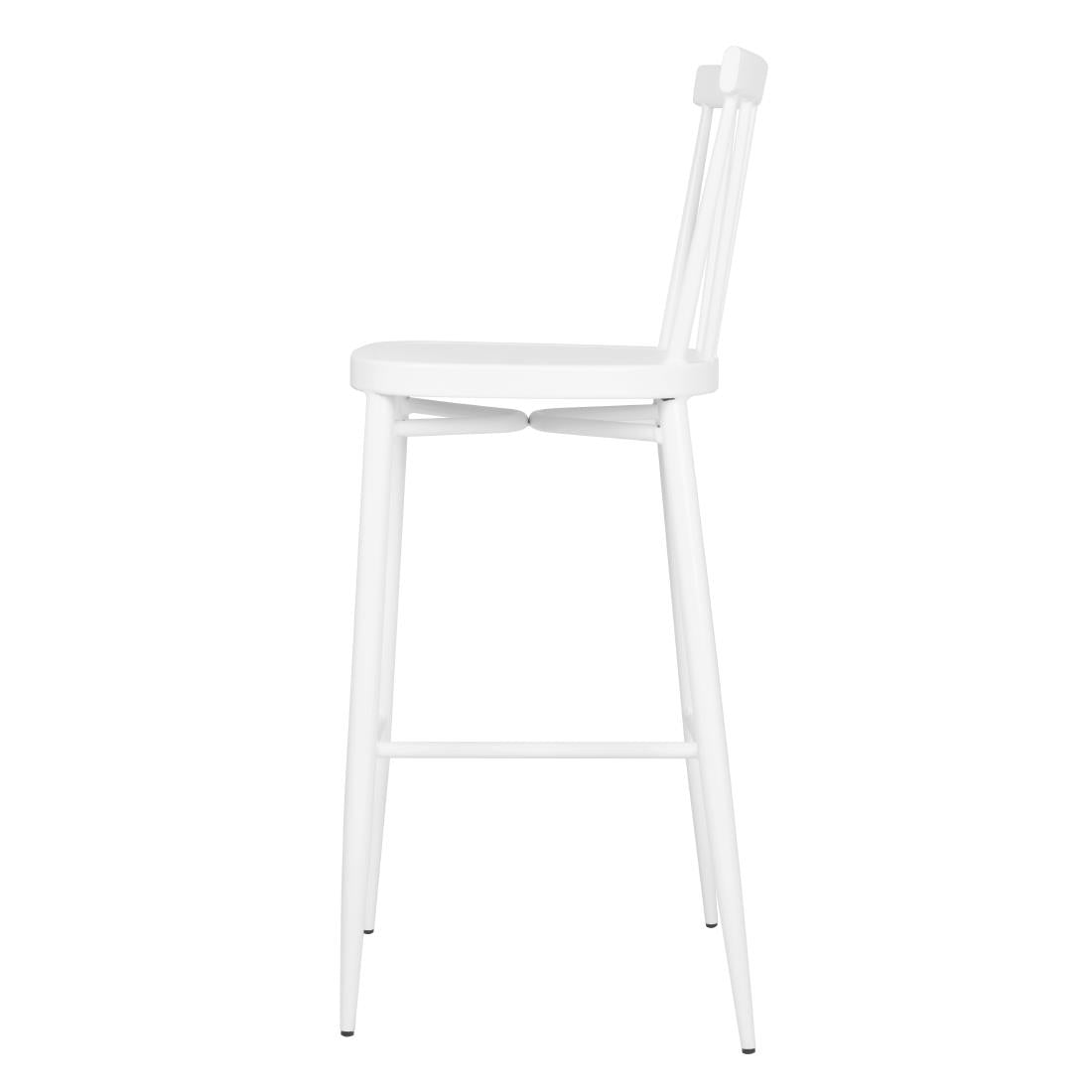 Bolero Windsor Aluminium Stools White (Set 2)