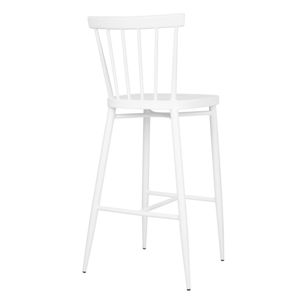 Bolero Windsor Aluminium Stools White (Set 2)