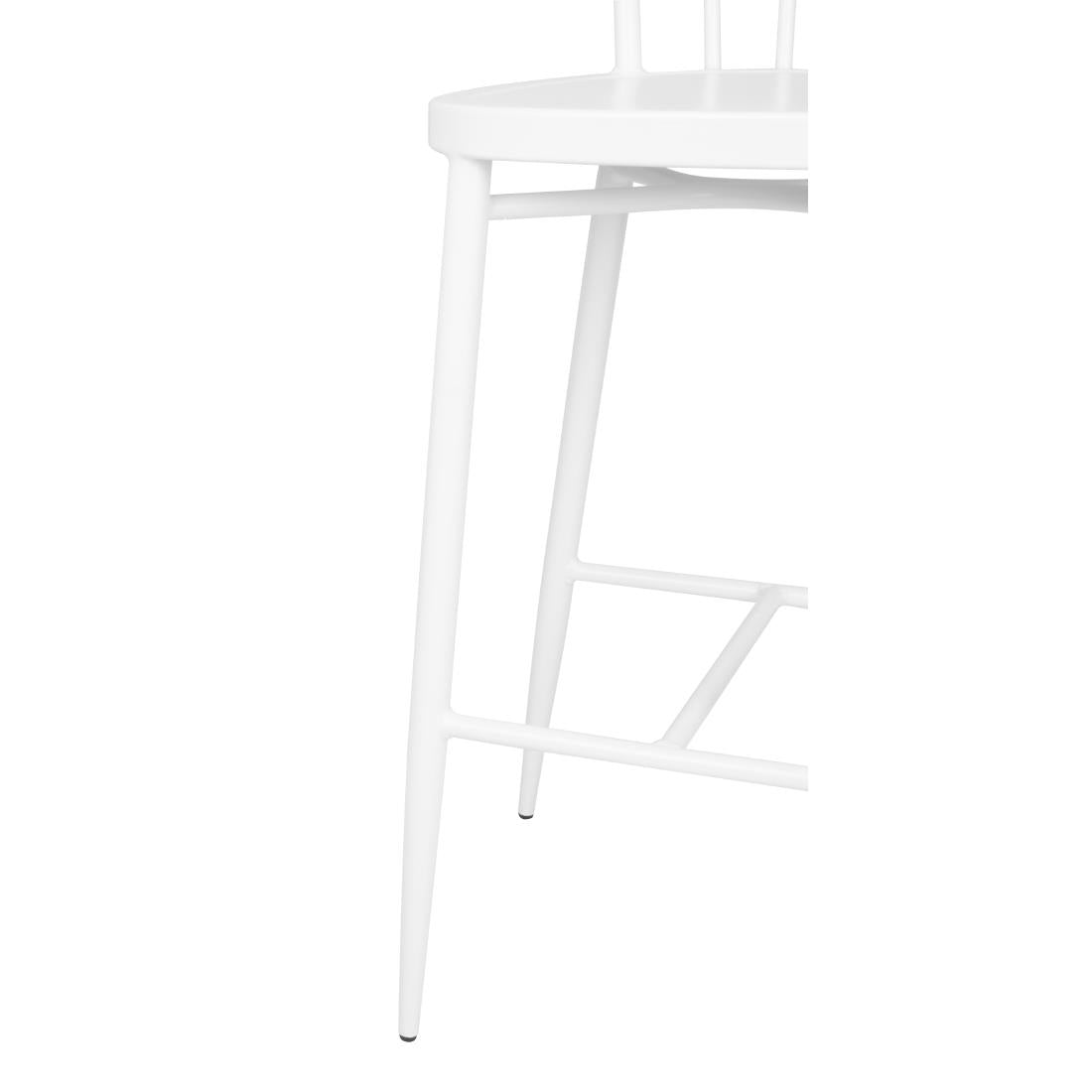Bolero Windsor Aluminium Stools White (Set 2)