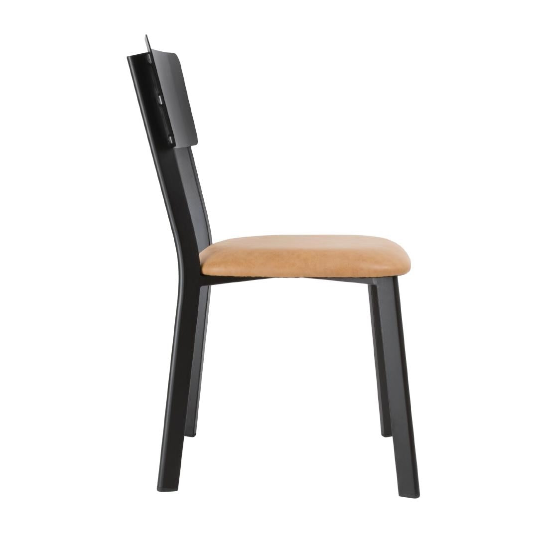 Bolero Metal & PU Side Chair Vintage Camel (Pack 4)