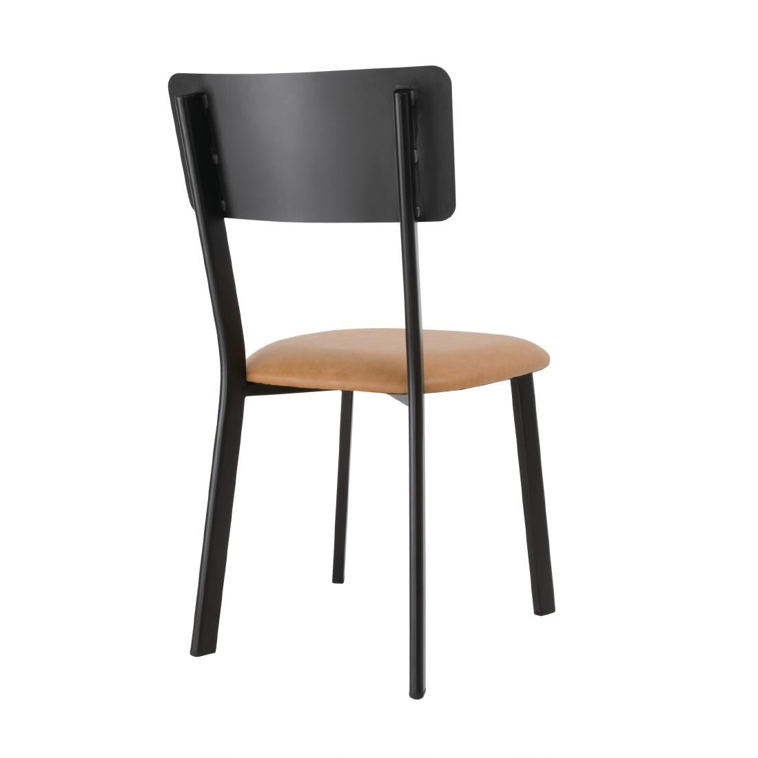 Bolero Metal & PU Side Chair Vintage Camel (Pack 4)