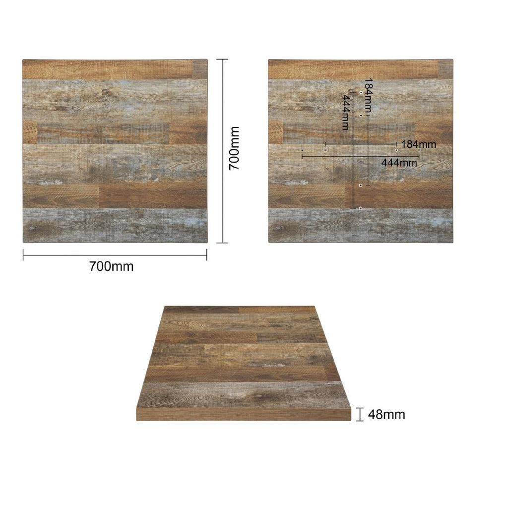 Bolero Square Table Top - Urban Dark - 48x700mm