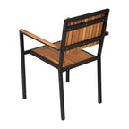 Bolero Steel & Acacia ArmChair (Pack 4)