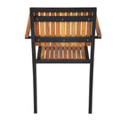 Bolero Steel & Acacia ArmChair (Pack 4)