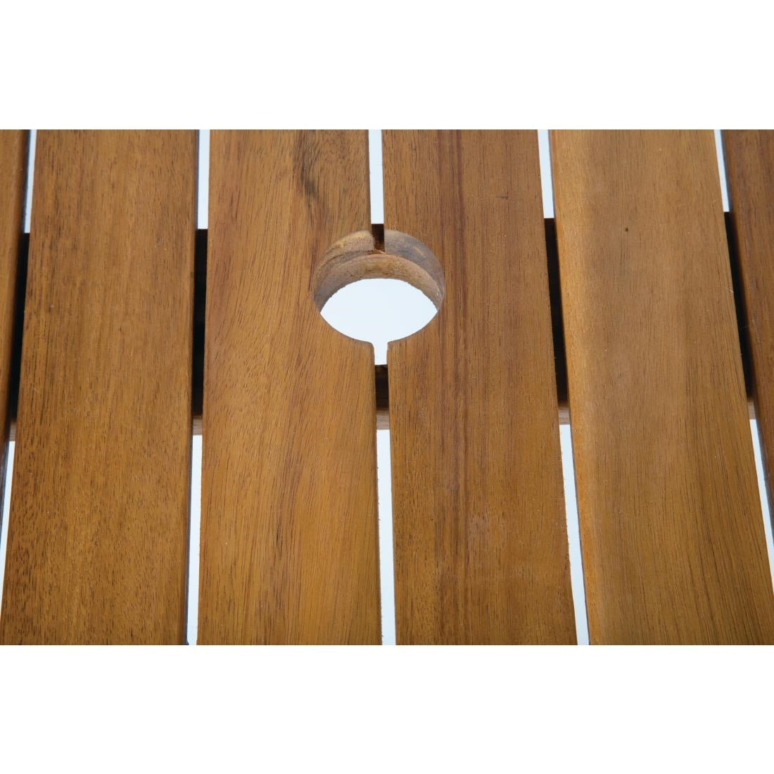 Bolero Steel & Acacia Square Table - 800mm