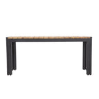 Bolero Steel & Acacia Bench - 1000x350mm (Pack 2)