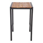 Bolero Steel & Acacia Square Bar Table - 600mm
