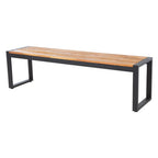 Bolero Steel & Acacia Industrial Bench - 1600x380mm (Pack 2)