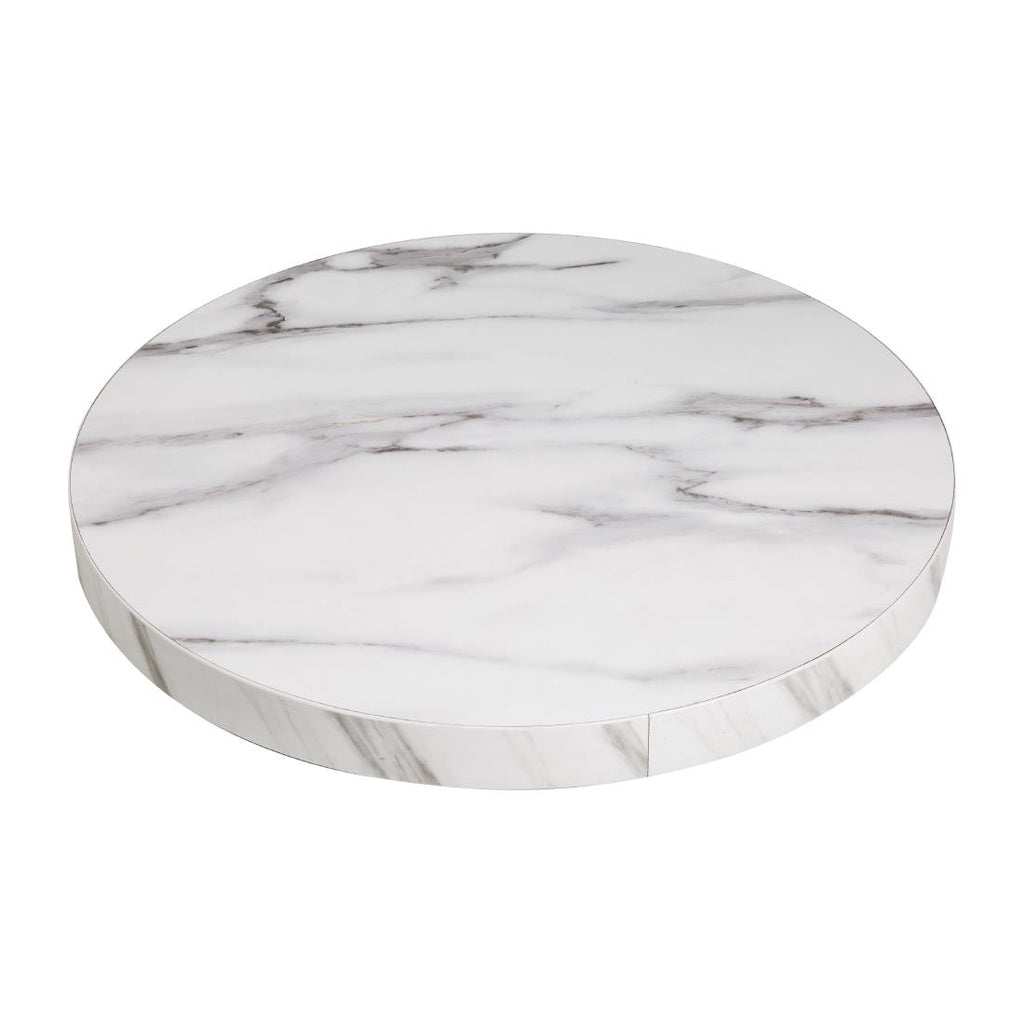 Bolero Table Top Round Marble Effect -  48x600mm