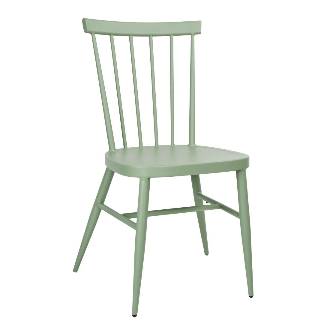 Bolero Windsor Aluminium Chairs Green (Set 4)